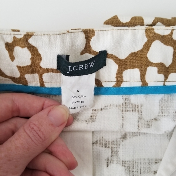 J. Crew Y2K Gold/White Python Print Mini Skirt Size 6 100% Cotton - Picture 3 of 10